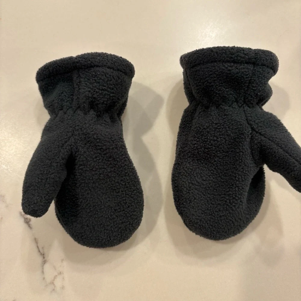 Nike Toddler Fleece Black Mittens